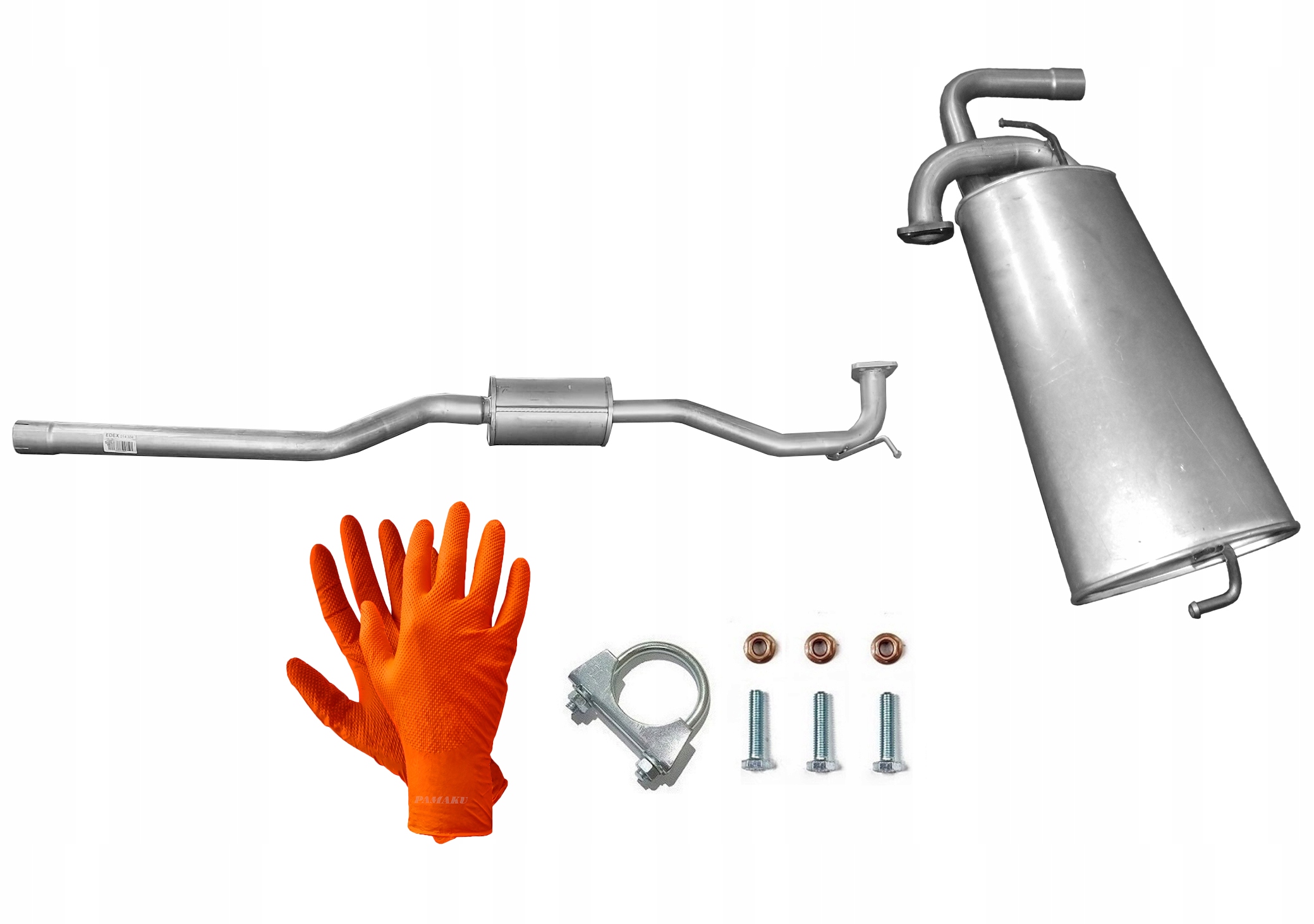 Edex komplett midtre + bakre lyddemper til MITSUBISHI ASX 1.8 Di-D 2WD 110kW/85kW (fra 06/2010) OE 1570B201, 1571B010